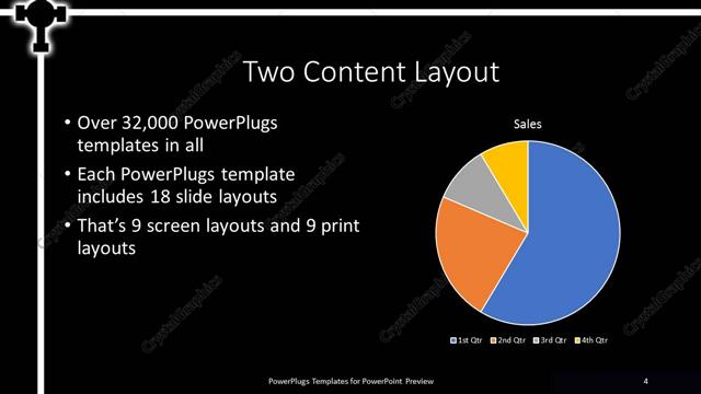 Two Content presentation slide layout