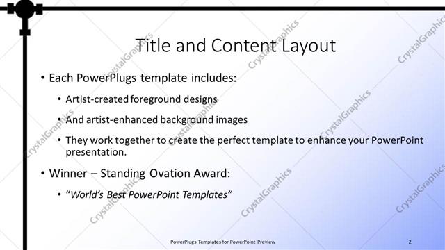 Title and Content presentation slide layout