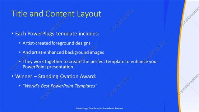Title and Content presentation slide layout