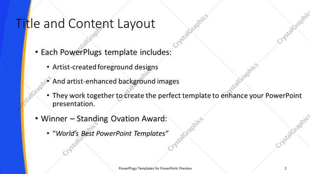 Title and Content presentation slide layout