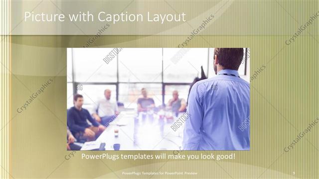 Picture with Caption presentation slide layout