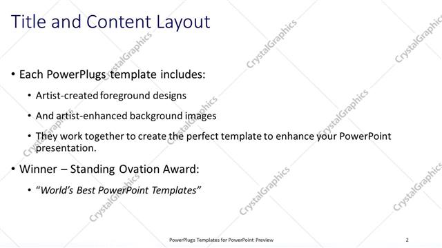 Title and Content presentation slide layout