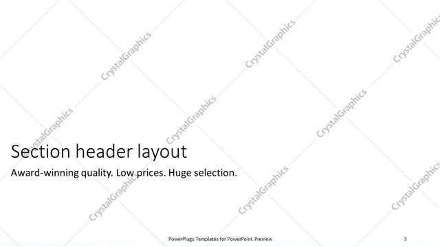 Section Header presentation slide layout