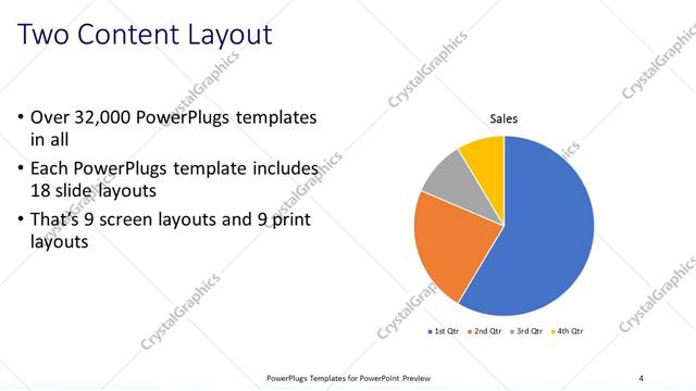 Two Content presentation slide layout