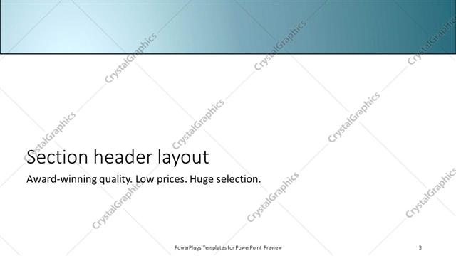 Section Header presentation slide layout