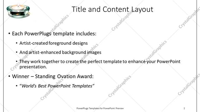Title and Content presentation slide layout