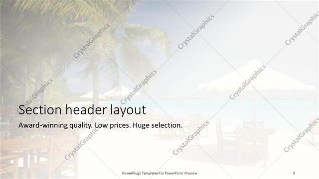 Section Header presentation slide layout
