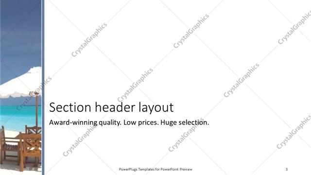 Section Header presentation slide layout