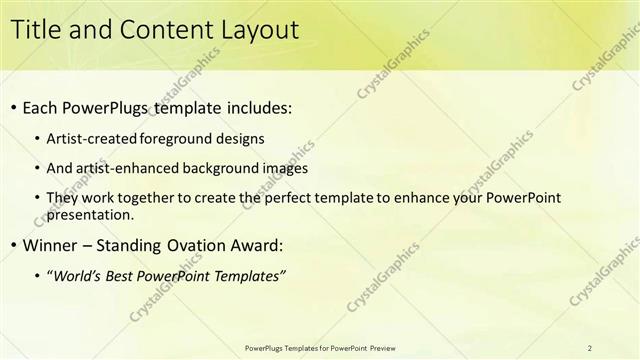 Title and Content presentation slide layout