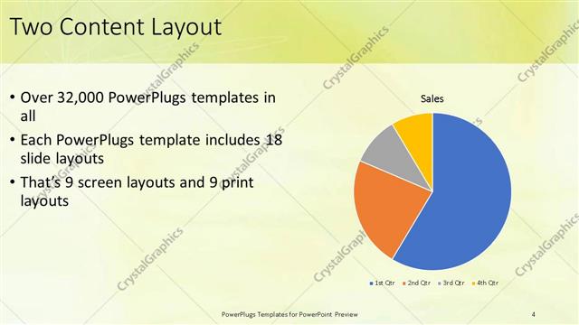Two Content presentation slide layout