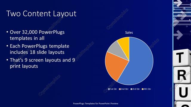 Two Content presentation slide layout