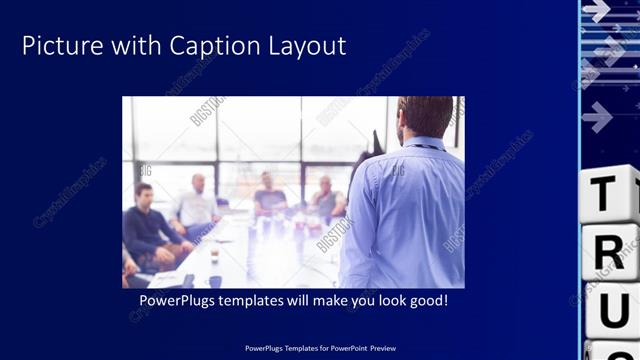 Picture with Caption presentation slide layout