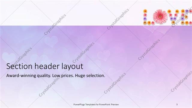 Section Header presentation slide layout