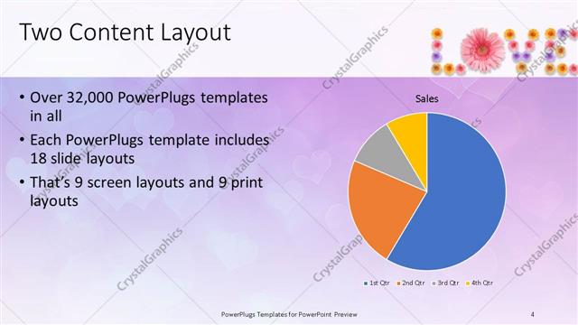 Two Content presentation slide layout