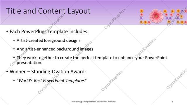 Title and Content presentation slide layout