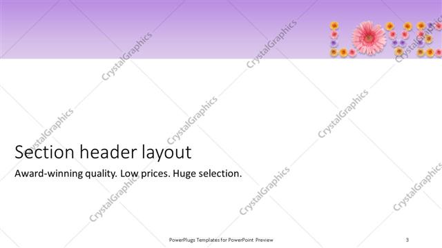 Section Header presentation slide layout