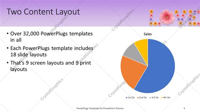 Two Content presentation slide layout