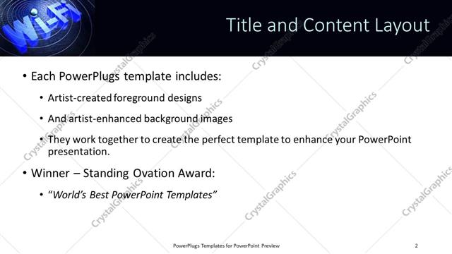 Title and Content presentation slide layout