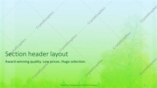 Section Header presentation slide layout
