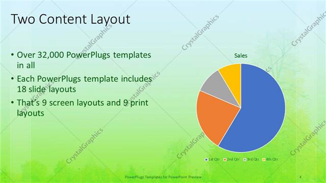 Two Content presentation slide layout