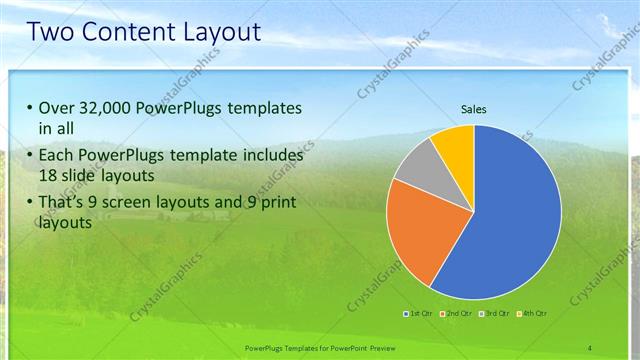 Two Content presentation slide layout