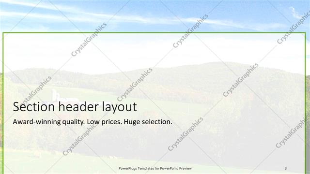 Section Header presentation slide layout