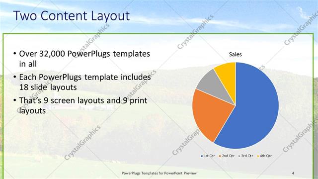 Two Content presentation slide layout