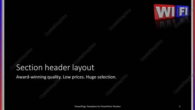 Section Header presentation slide layout