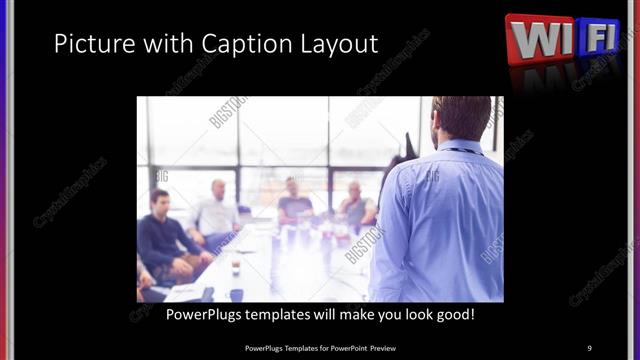 Picture with Caption presentation slide layout