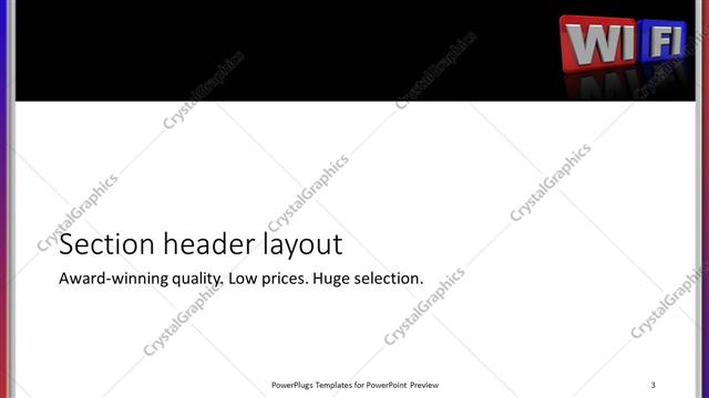 Section Header presentation slide layout