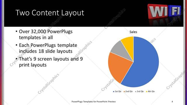 Two Content presentation slide layout