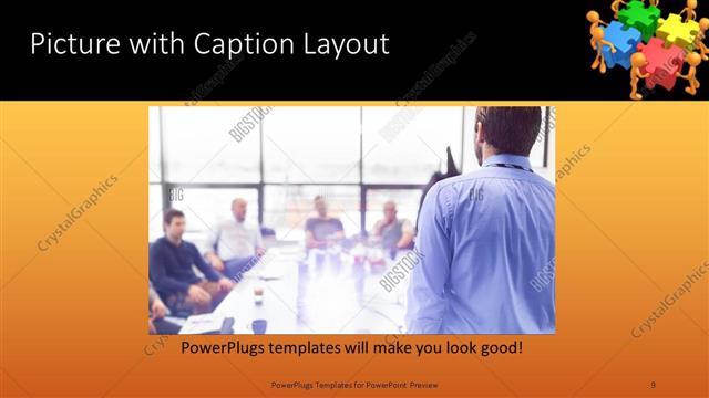 Picture with Caption presentation slide layout