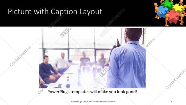 Picture with Caption presentation slide layout