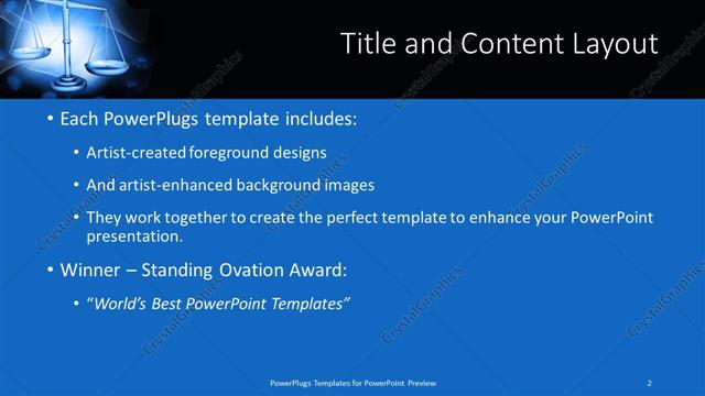 Title and Content presentation slide layout