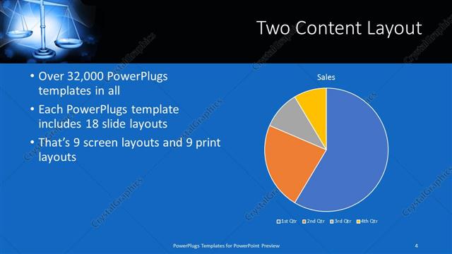 Two Content presentation slide layout