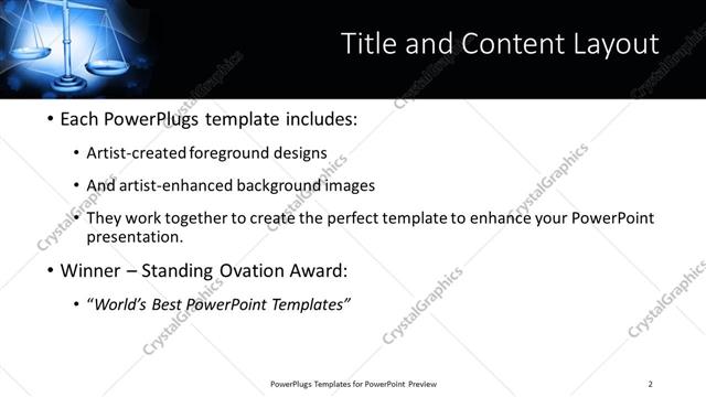Title and Content presentation slide layout