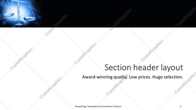 Section Header presentation slide layout