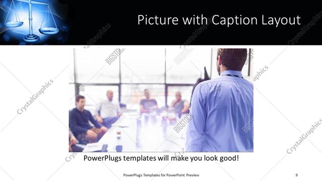 Picture with Caption presentation slide layout