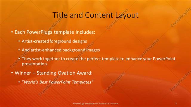 Title and Content presentation slide layout
