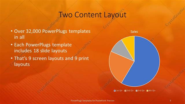 Two Content presentation slide layout