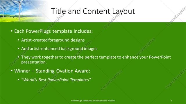 Title and Content presentation slide layout