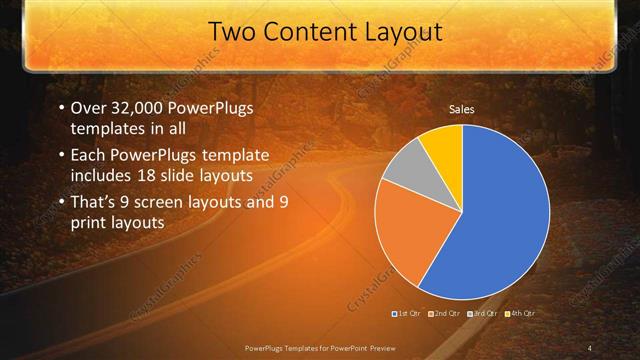 Two Content presentation slide layout