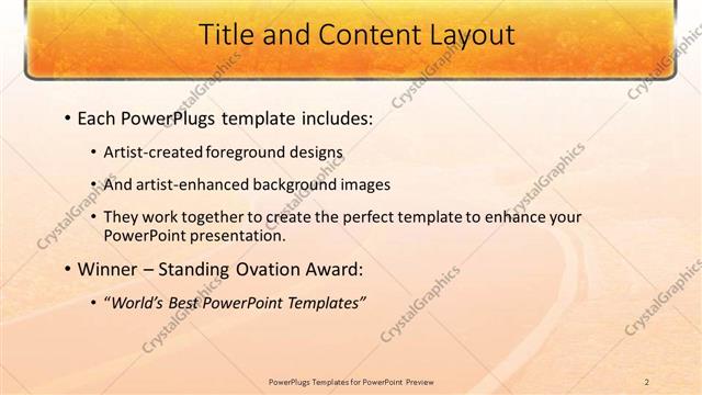 Title and Content presentation slide layout