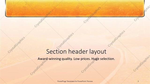 Section Header presentation slide layout