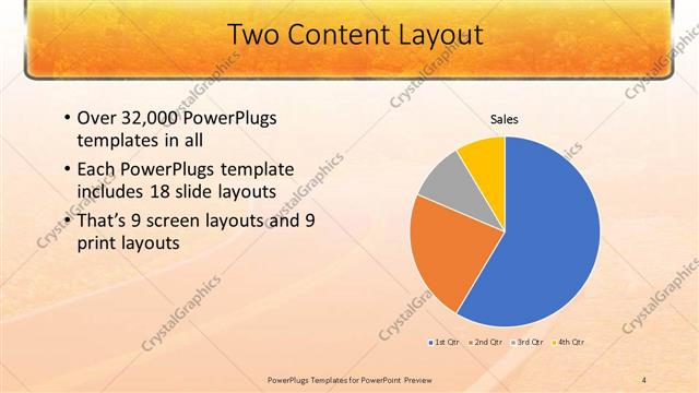 Two Content presentation slide layout