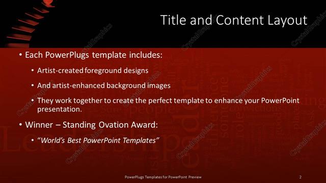 Title and Content presentation slide layout