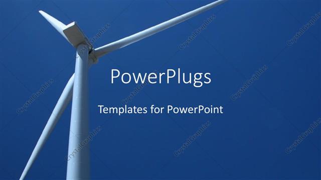  Presentation with windmills - A windmills with bluish background and place for text
