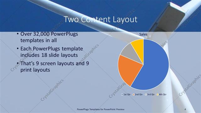 Two Content presentation slide layout