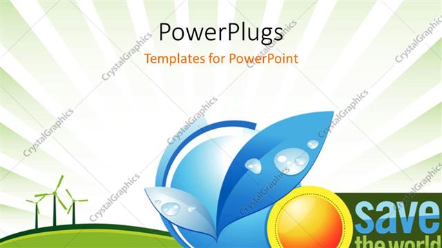  Presentation with windmills - Windmills in distance with depiction of nature preservation?