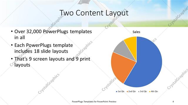 Two Content presentation slide layout